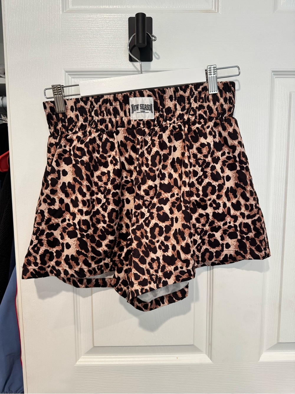 Leopard Print Women’s Shorts - Pink/Black
